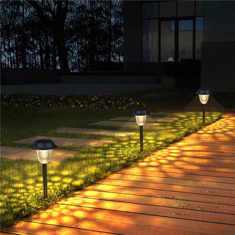 Luz de césped de camino LED solar decorativa impermeable al aire libre
