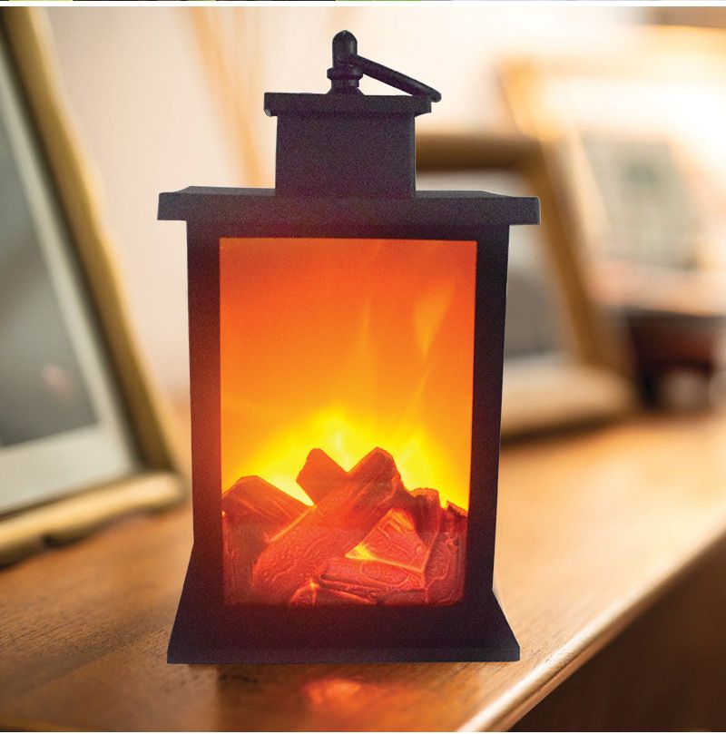 3C Battery Operated Led Flame Fireplace Lamp