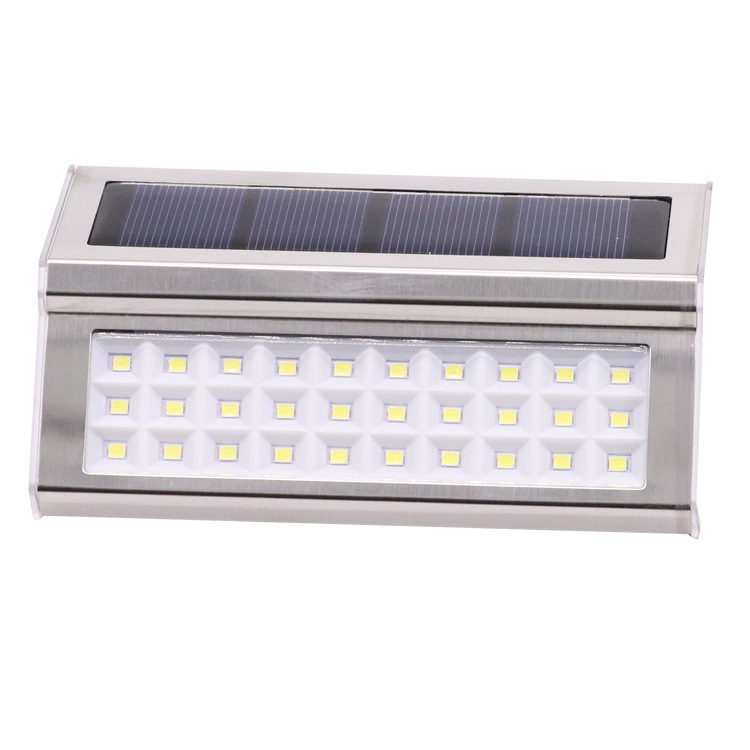 Lumière solaire imperméable extérieure d'étape de plate-forme de mur d'escalier de barrière de 30 LED inoxydable Ip65