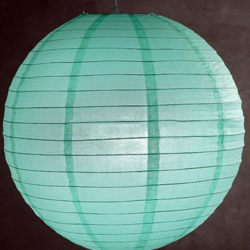 Lanterne en papier suspendue chinoise ronde en tissu coloré de taille personnalisée