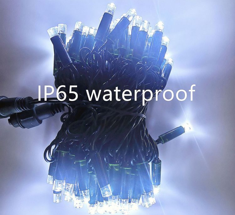 Outdoor IP65 Waterproof Antifreezing 10M 100 LED Rubber Christmas String Fairy Light