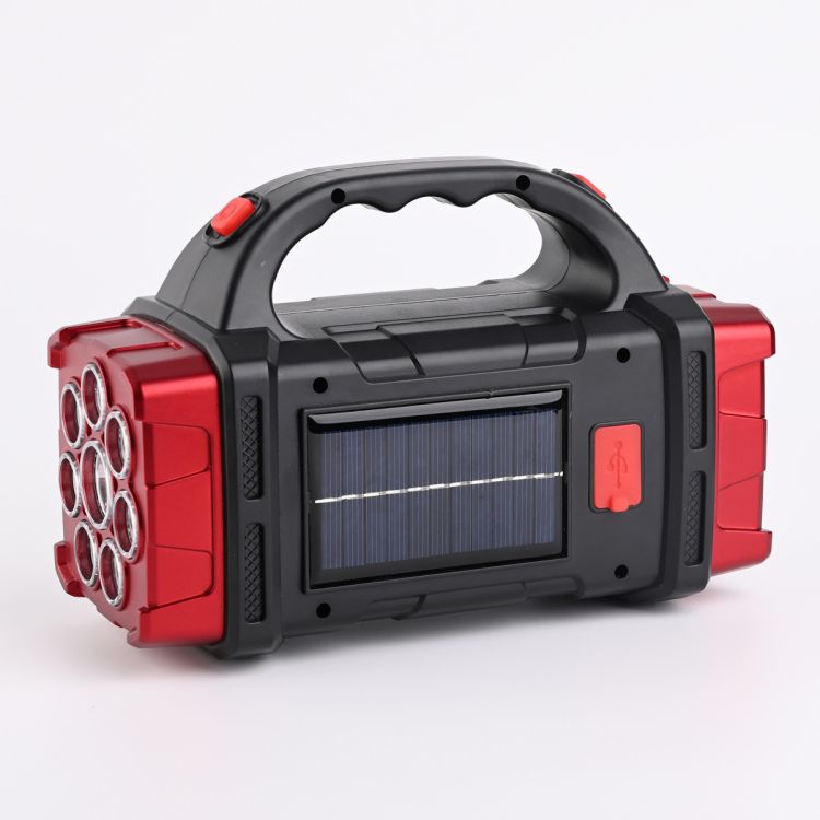 Outdoor Waterproof Solar Lumens Two Portable Emergency Long Range Powerful Flashlight