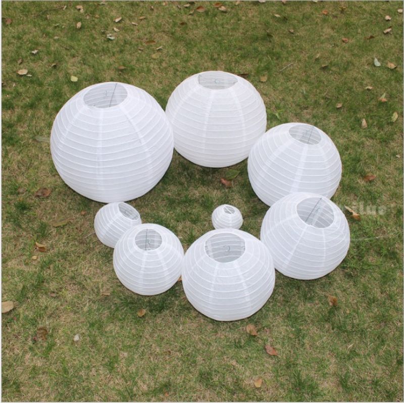 Festival Christmas Party Hotel Decorative Wedding Chinese Rice Round Paper Lantern