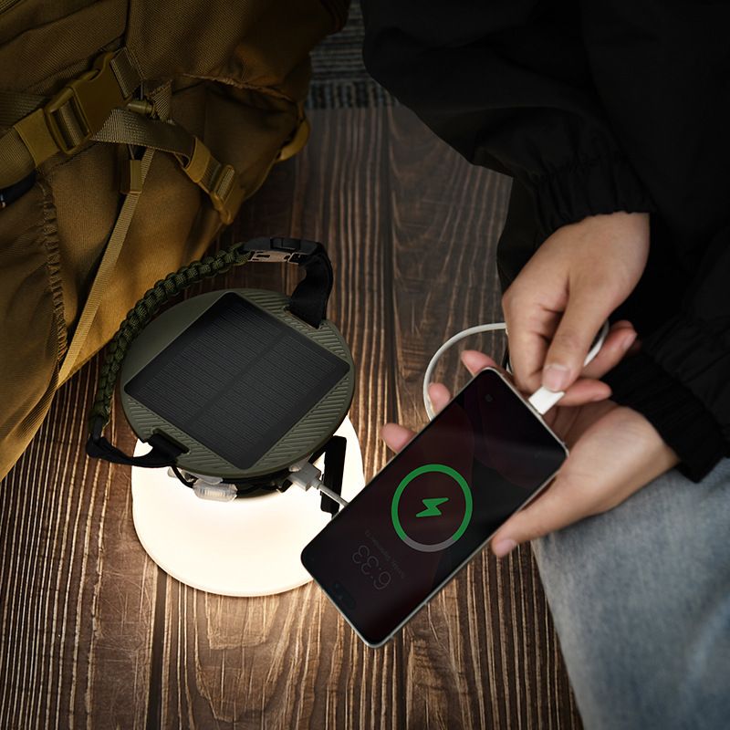 Outdoor Waterproof Solar Camping Colorful Portable Lantern Folding Nightlight