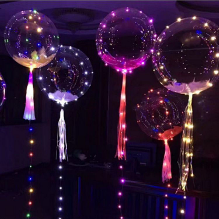 Décoration féerique LED en fil de cuivre, guirlande lumineuse de ballons BoBo pour noël, Halloween, fête de mariage