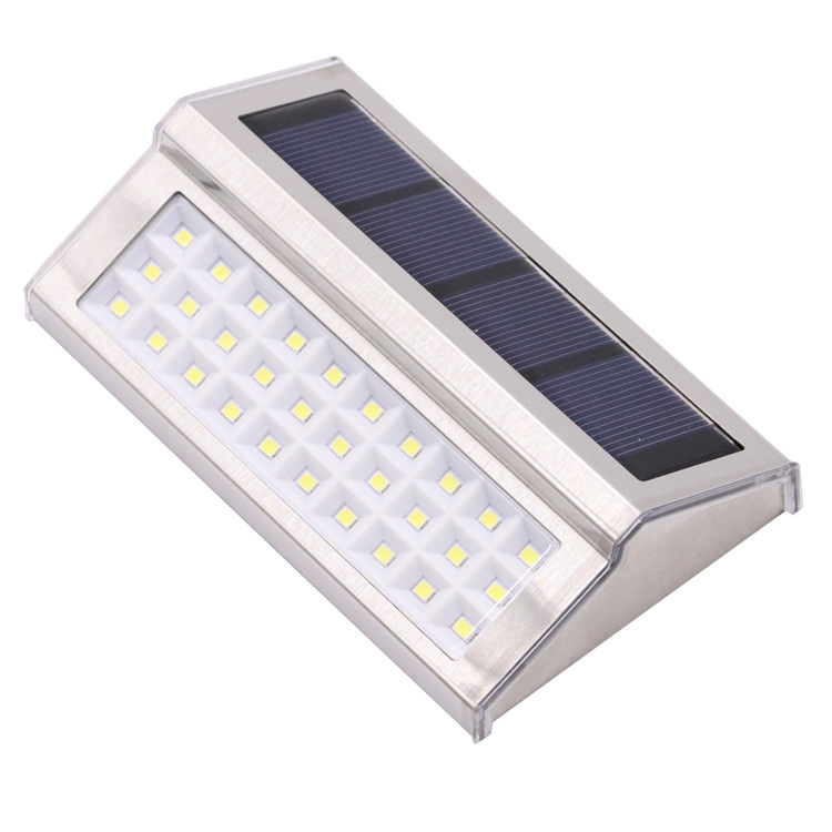 Outdoor Waterproof Ip65 Stainless 30 LED Solar Fence Stairway Wall Deck Step Light