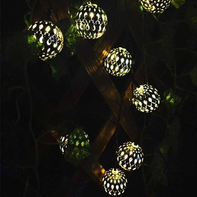 Luz solar de la secuencia de hadas de la bola de Marruecos de las luces LED de la prenda impermeable al aire libre 20