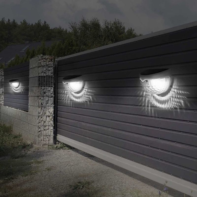 Luces de paso de escalera de cerca con energía solar impermeable al aire libre 6 LED