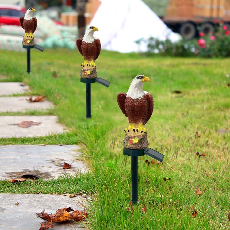 Outdoor Waterproof Led Solar Animal Eagle Pathway Lawn Lights
