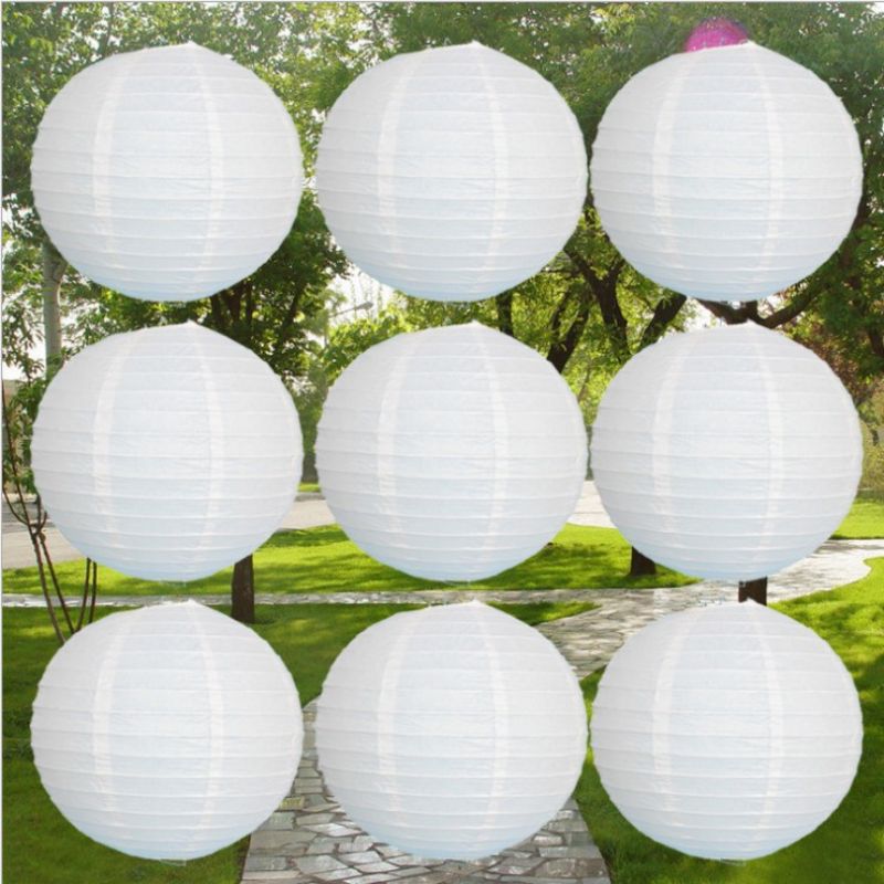 Festival Christmas Party Hotel Decorative Wedding Chinese Rice Round Paper Lantern