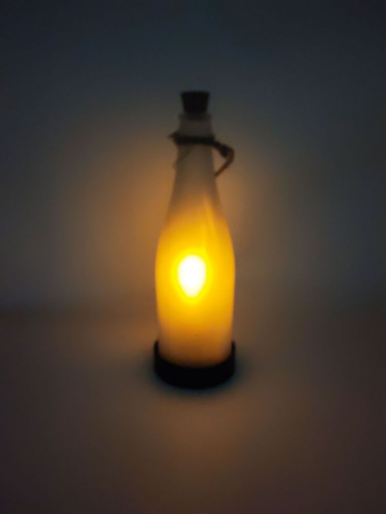 Waterproof White Solar Wine Bottle Flame Lamp Flame Chandelier