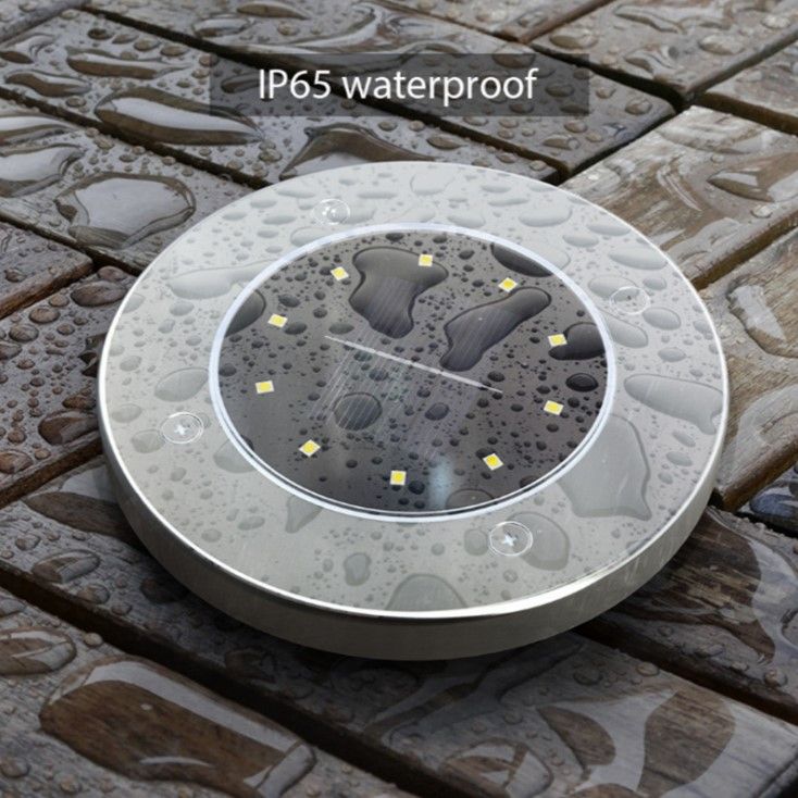 Outdoor Waterproof IP65 12 LED Solar Disk Underground Lights