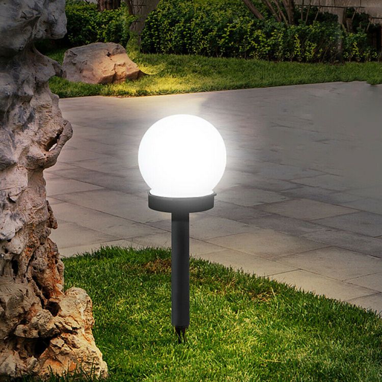 Waterproof Led Solar Round Solar Bulb Lawn Light Ground Plug Lamp