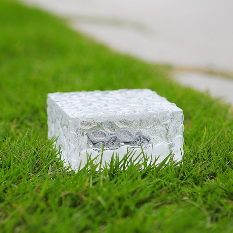 Outdoor Waterproof Square Solar Landscape Ice Brick Underground Light