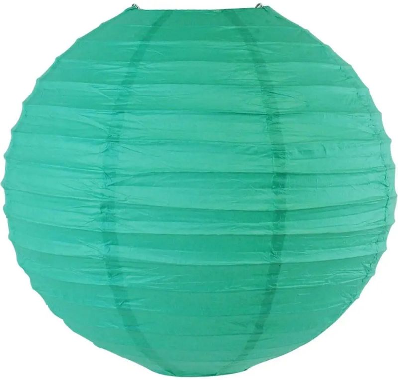 Indoor Outdoor Vary Sizes Party Wedding Round Hanging Chinese Teal Paper Lantern