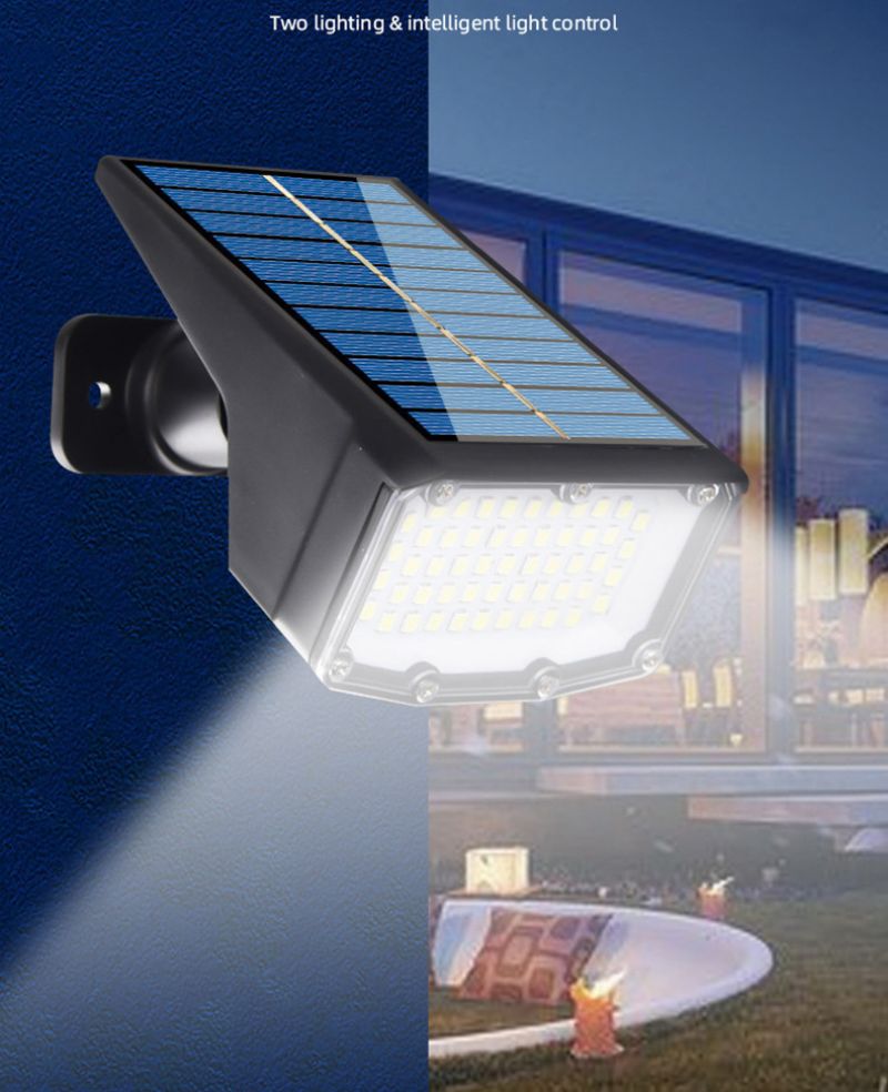 Foco solar LED impermeable IP65 para exteriores