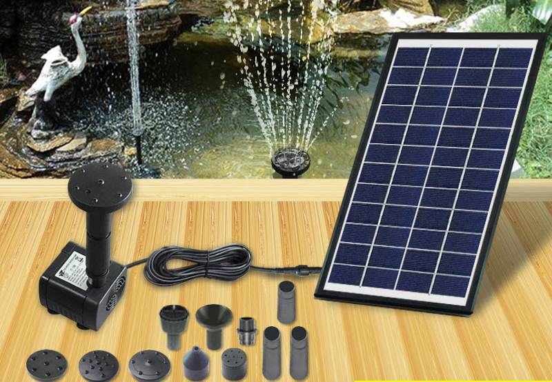 Outdoor Polycrystalline Silicon Solar Powered Cell Submersible Pump 2W Water Fountain