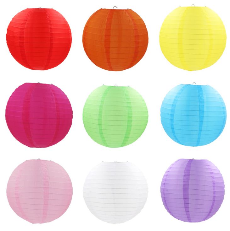 Outdoor Indoor Waterpoof Wedding Decoration Festival Party Chinese Round Nylon Fabric Lantern