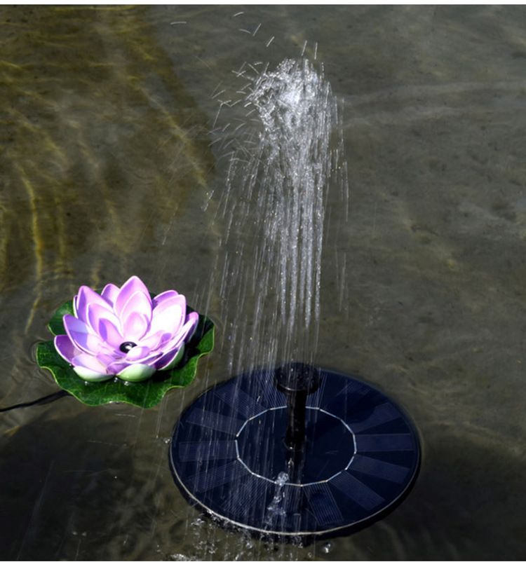 Fontes flutuantes de água para banho de pássaros, jardim movido a energia solar à prova d'água ao ar livre