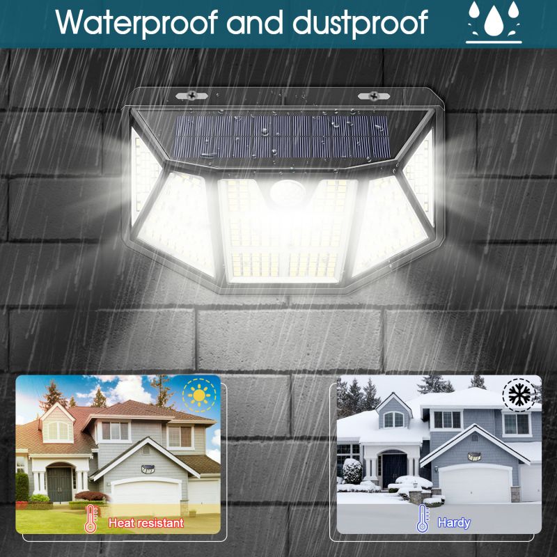 Outdoor Waterproof IP65 310 LED Solar Sensor Wall Light