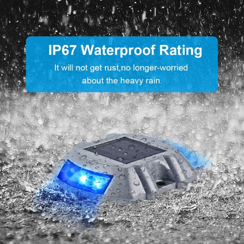 Waterproof Outdoor Led Wireless IP67 Solar Warning Step Lights Driveway Dock Lights