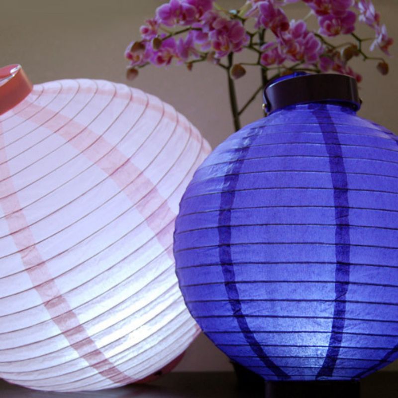 20cm LED Battery Operated Paper Lantern