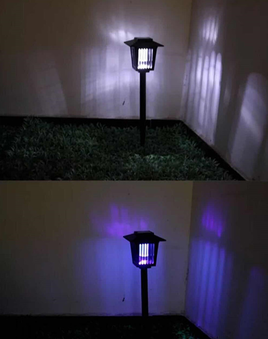 Lampe solaire anti-moustique UV pour pelouse extérieure