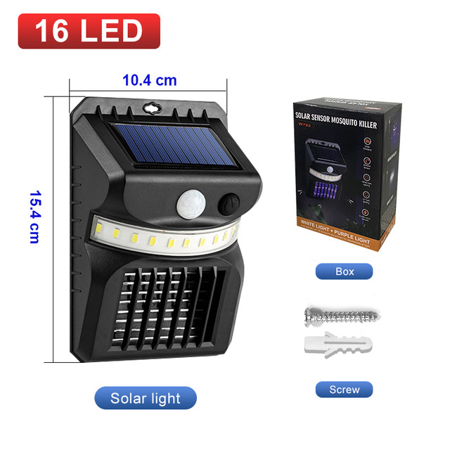 Nueva lámpara LED de pared para matar mosquitos Solar para patio de inducción inteligente humana con actualización LED para exteriores