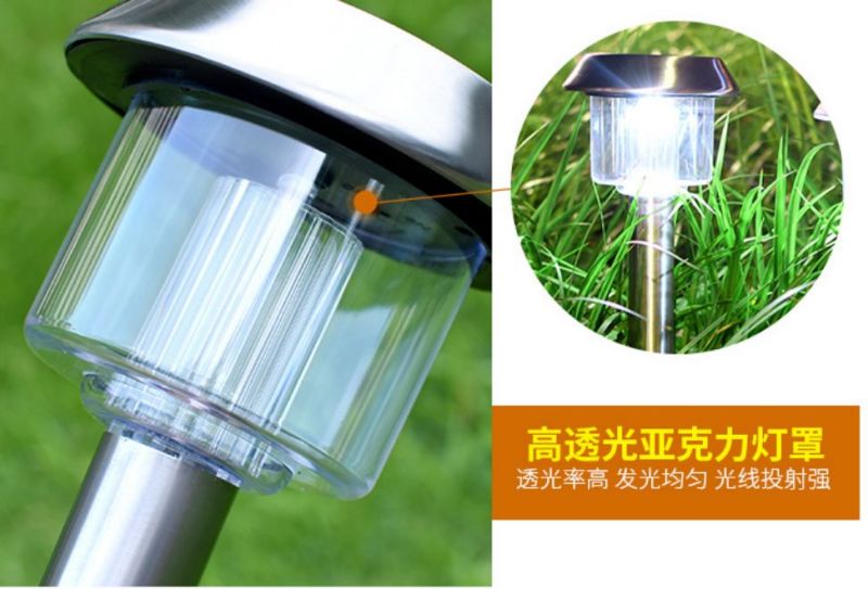 Outdoor Stainless Steel Solar Led Pathway Lawn Light