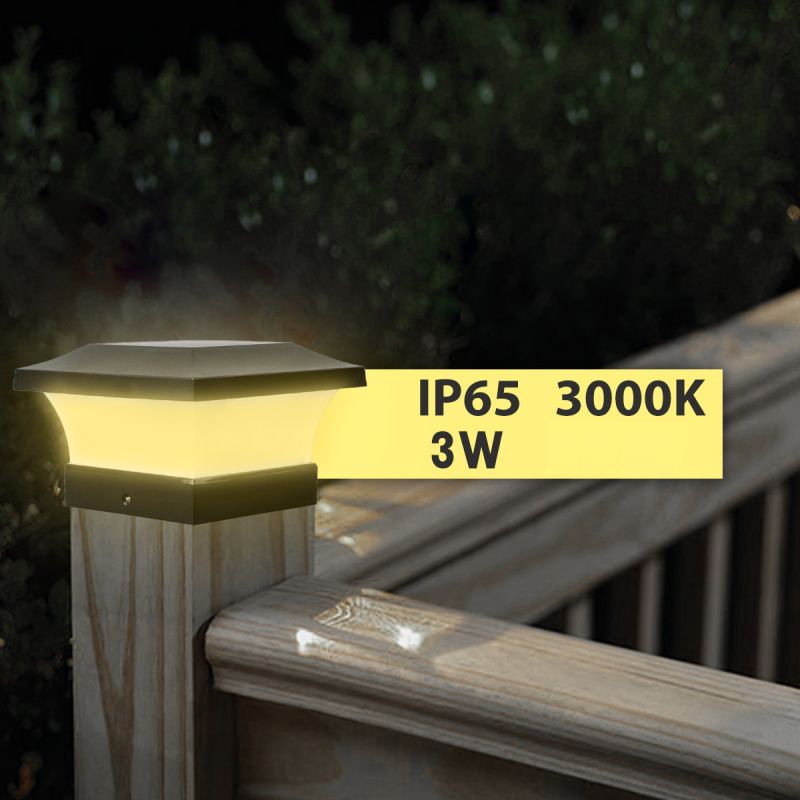 Luz de pilar de columna de energía solar LED impermeable al aire libre 12