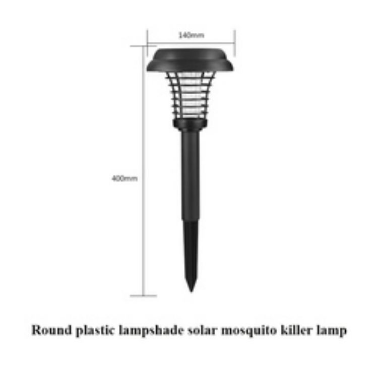 Lâmpada solar recarregável impermeável exterior do assassino do mosquito UV do gramado
