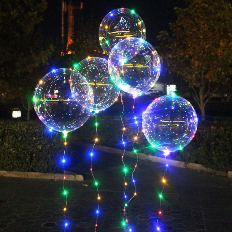 Décoration féerique LED en fil de cuivre, guirlande lumineuse de ballons BoBo pour noël, Halloween, fête de mariage