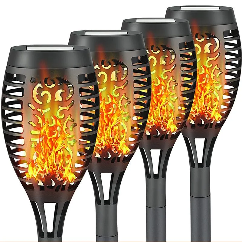 Outdoor Waterproof 12 Led Solar Powered Flame Torch Lights