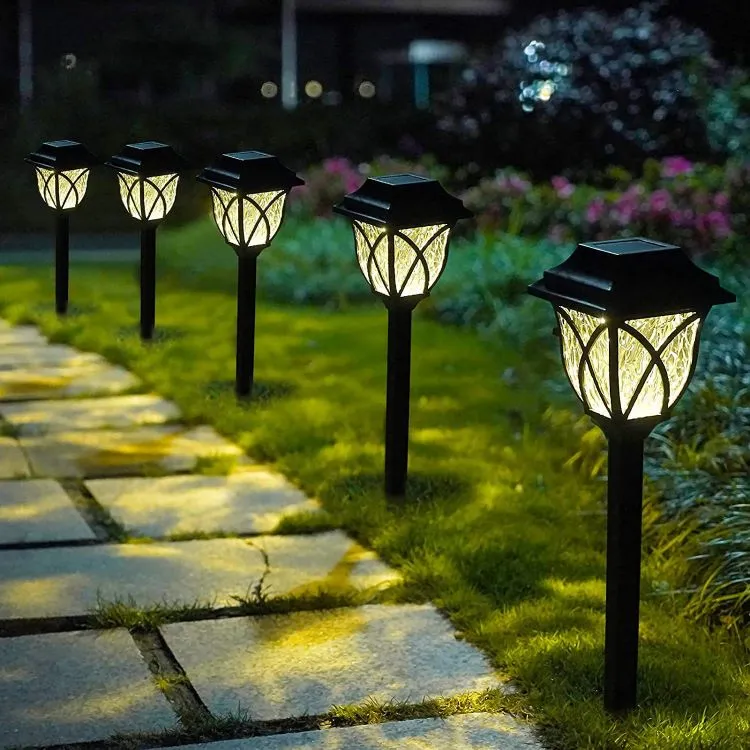 Outdoor Waterproof Solar Decoration Square Glass Light Lawn Light