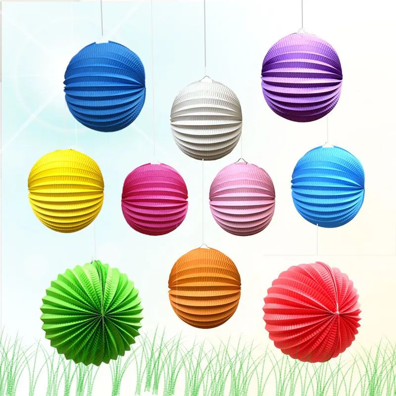 Various Colors 20cm Foldable Hanging Wedding Paper Watermelon Lantern