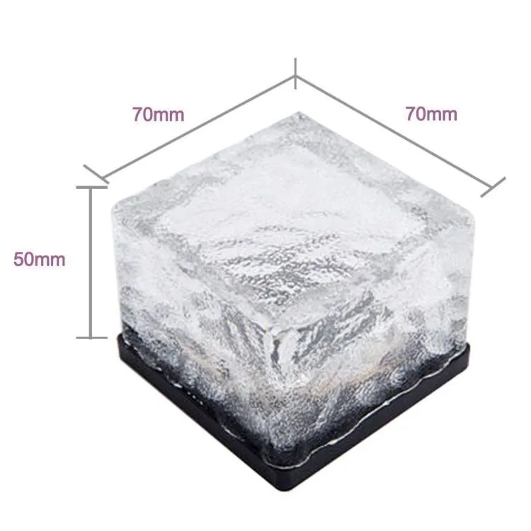 Водонепроницаемый светодиодный семицветный квадратный кристаллический солнечный свет из ледяного кирпича для газона