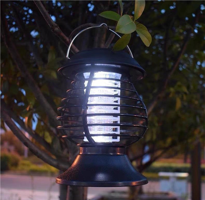 Linterna solar para mosquitos redonda automática sin radiación impermeable al aire libre