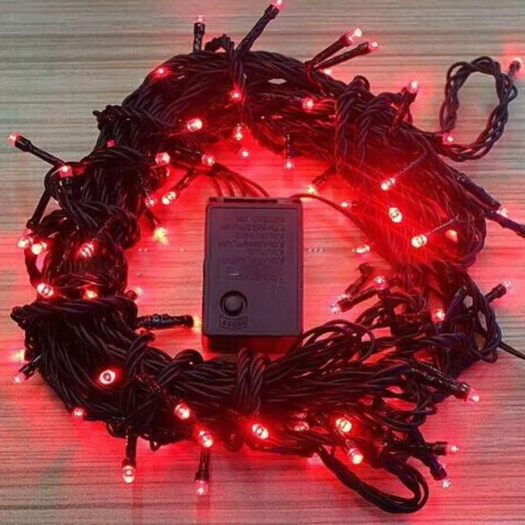 Luz de hadas de goma de la secuencia de la Navidad del anticongelante 10M 100 LED de la prenda impermeable al aire libre IP65