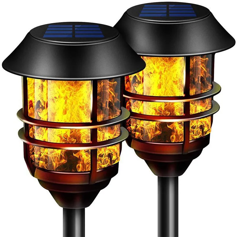 Outdoor Waterproof Solar Garden Torch Flame Lawn Lights