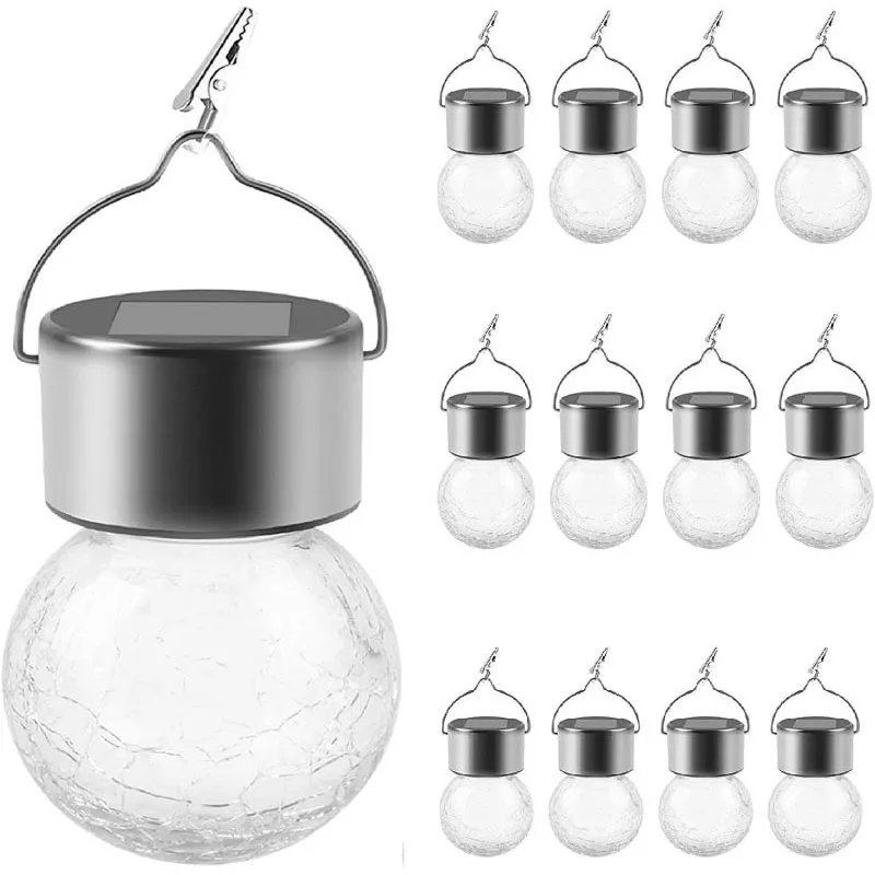 Outdoor Waterproof IP65 Solar Hanging Crackled Ball Light