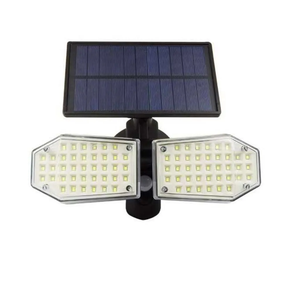 Luces de pared solares de alto brillo 78led con sensor de movimiento impermeable al aire libre