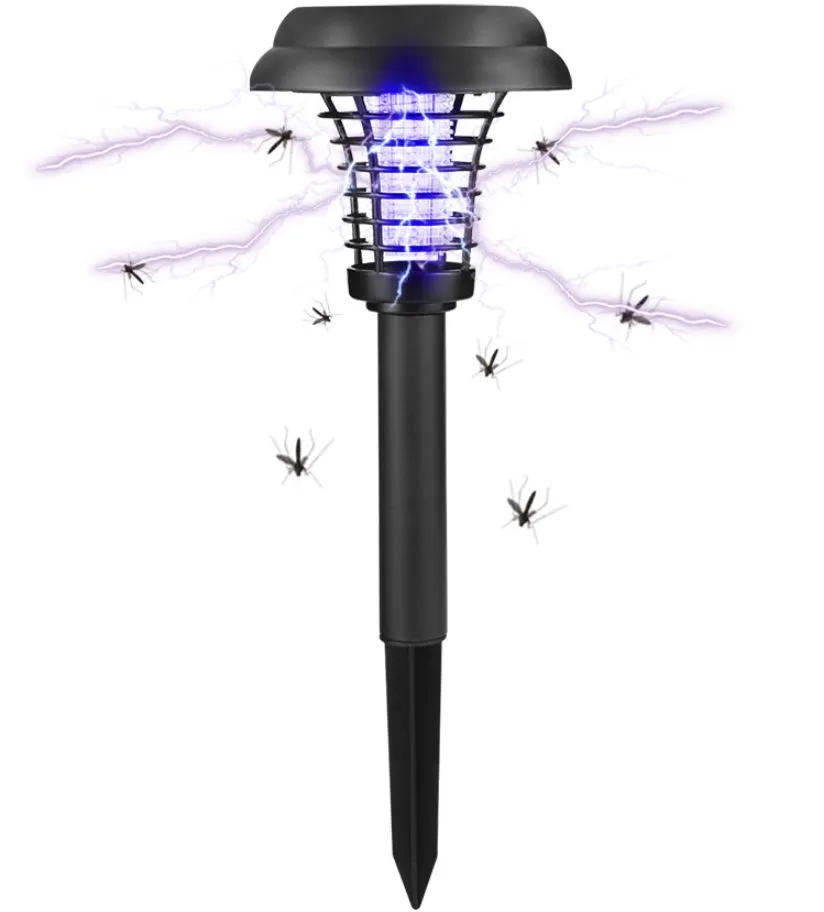 Luz uv da lâmpada do assassino do mosquito do gramado impermeável exterior da carga solar