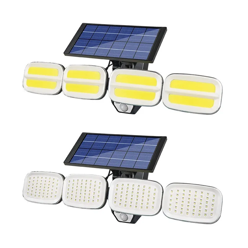 Luces montadas en la pared solares de alto brillo 200led del sensor de movimiento remoto impermeable al aire libre