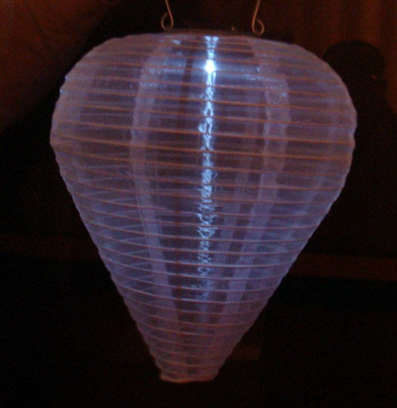 Outdoor Waterproof Solar Rechargeable Yarn Material Waterdrop Shape Hanging LED Solar Portable Lantern
