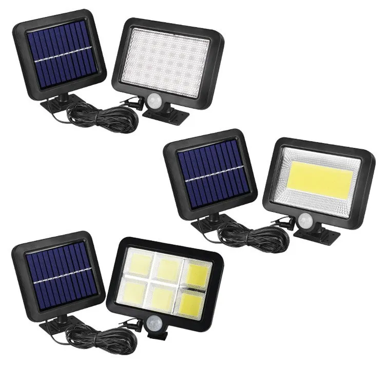 Luz de parede à prova d'água tipo divisão solar para exterior LED luz de parede com sensor solar