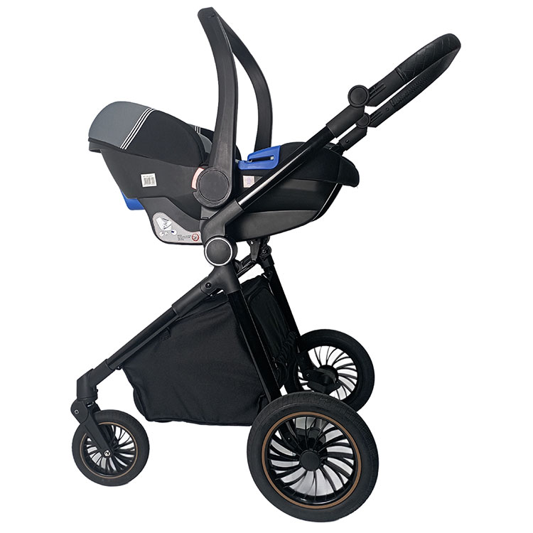 Multi-Function 4 Wheels Baby Stroller Buggy Pram Carrier Travel System 3-in-1 - 6 