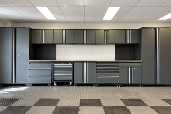 Stainless steel garage cabinets