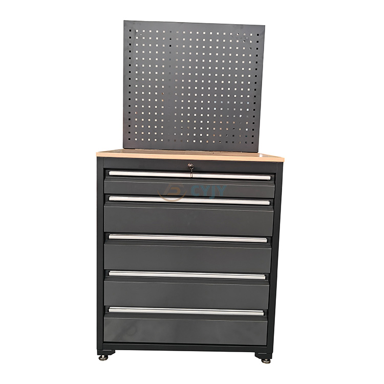 5 Drawer Tool Cabinet na may Pegboard
