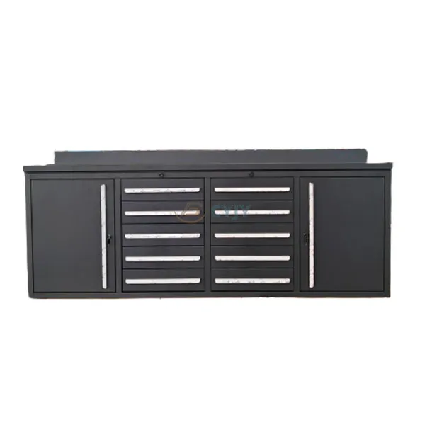 Doble-door Ten-drawer Metal Workbench