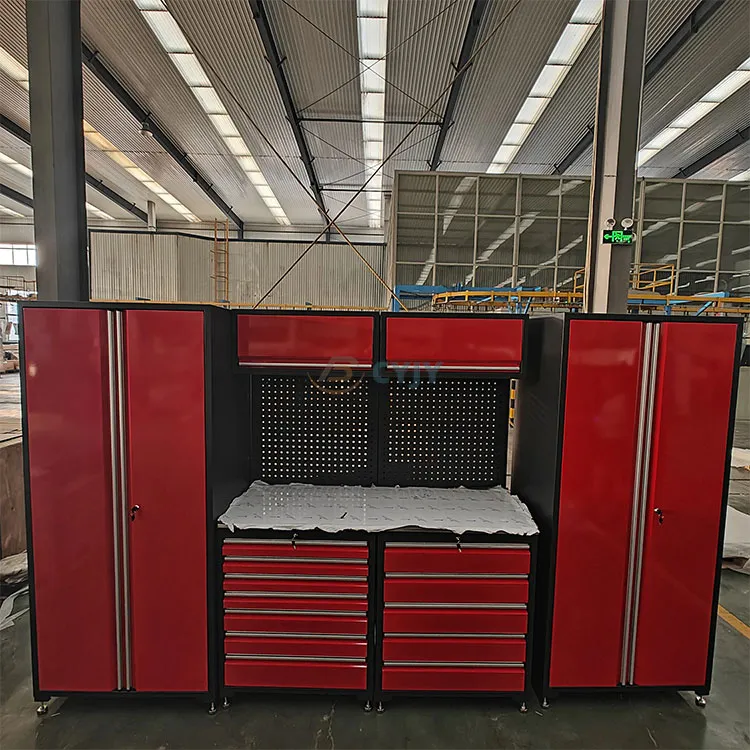 Industrial Tool Cabinet with Multi Drawer Multi Functions Red